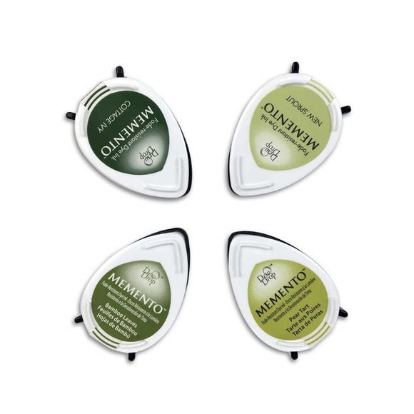 Tsukineko 4-Pack Assortment Memento Dew Drops Fade-Resistant Ink, Greenhouse - Picture 2 of 6